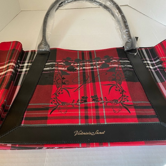 Victoria’s Secret Tote Bag Red Black New - Picture 7 of 16